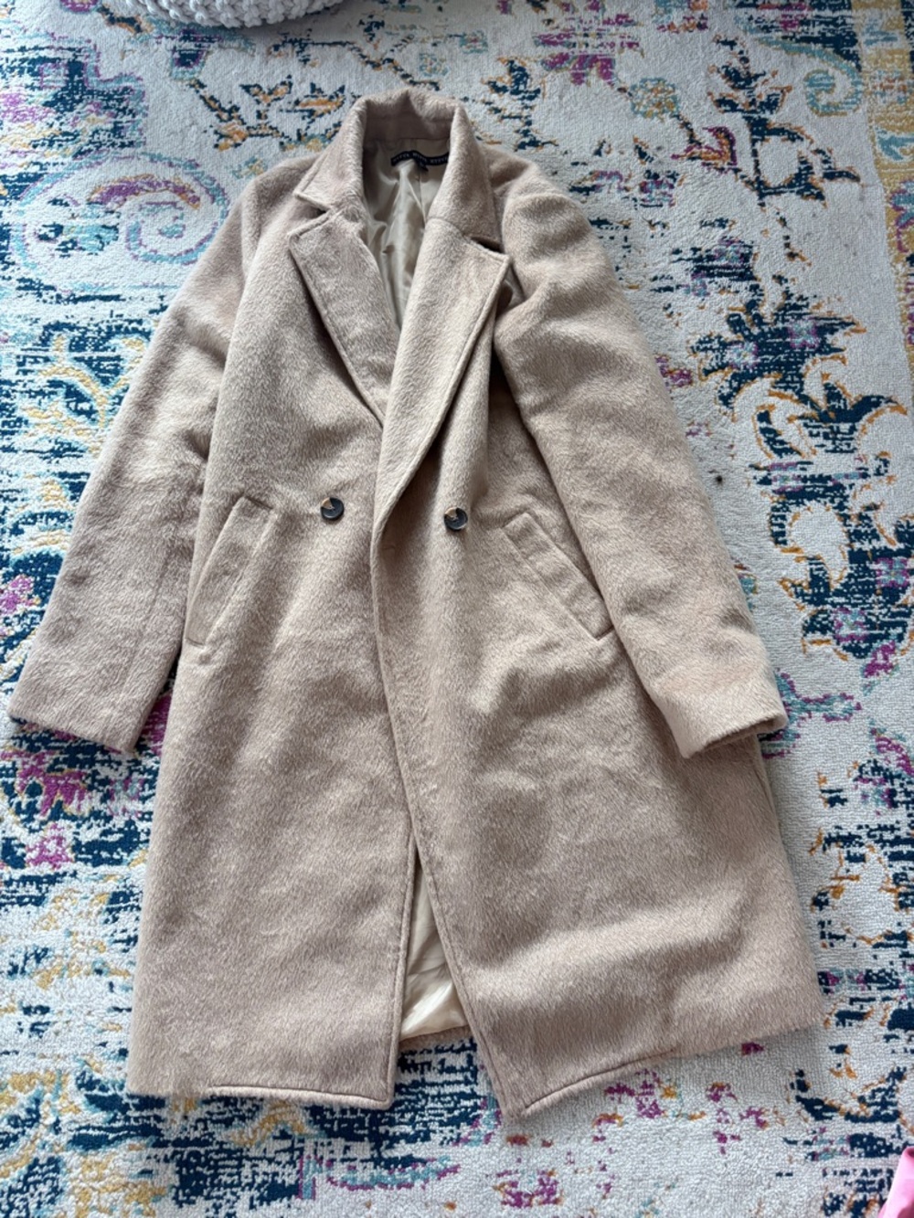 HYFVE Double-Breasted Trench Coat in Beige